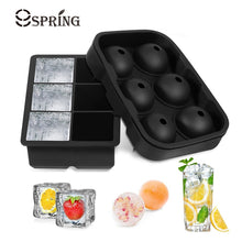 Load image into Gallery viewer, Large Ice Cube Maker Silicone Ice Mold 6 Cell Sphere Ice Ball Mold Square Ice Cube Tray Whiskey Cocktail Party Bar Accessories