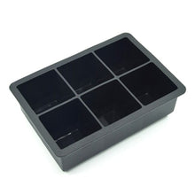 Load image into Gallery viewer, Large Ice Cube Maker Silicone Ice Mold 6 Cell Sphere Ice Ball Mold Square Ice Cube Tray Whiskey Cocktail Party Bar Accessories