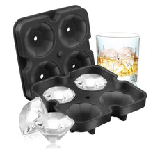 Load image into Gallery viewer, 2pcs/set Diamond Ice Cube Tray Reusable Ice Cubes Maker Silicone Ice Cream Molds Form Chocolate Mold Whiskey Party Bar Tools