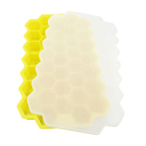 Large Honeycomb Shape 37 Cubes Ice Cube Tray Mold Lid Storage Containers Ice Cube Mould Home Kitchen Summer Drink Cooling Bag B4