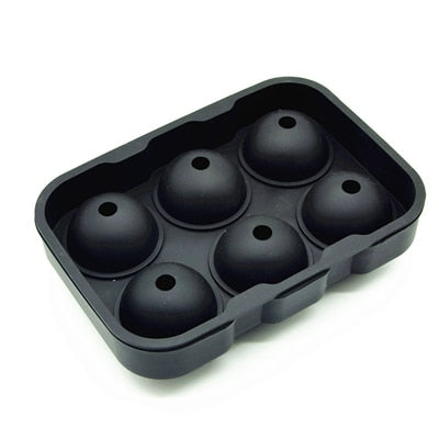 Large Ice Cube Maker Silicone Ice Mold 6 Cell Sphere Ice Ball Mold Square Ice Cube Tray Whiskey Cocktail Party Bar Accessories