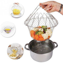 Load image into Gallery viewer, None Multifunction Foldable Stainless Steel Kitchen Fry Basket Cooking Tool
