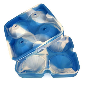 2pcs/set Diamond Ice Cube Tray Reusable Ice Cubes Maker Silicone Ice Cream Molds Form Chocolate Mold Whiskey Party Bar Tools