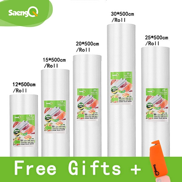 saengQ Best Vacuum Food Sealer 220V/110V Automatic Commercial Household Food Vacuum Sealer Packaging Machine Include 10Pcs Bags